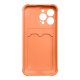 Apple Iphone 11 Pro 5.8\" Silicone Wallet Card Case, Orange | Чехол Обложка Бампер Кабура