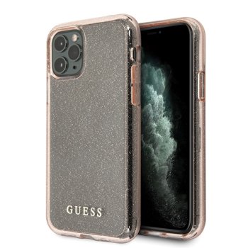 Apple iPhone 11 Pro 5.8'' Guess Glitter Case Cover (GUHCN58PCGLPI), Pink | Чехол Кейс Бампер...