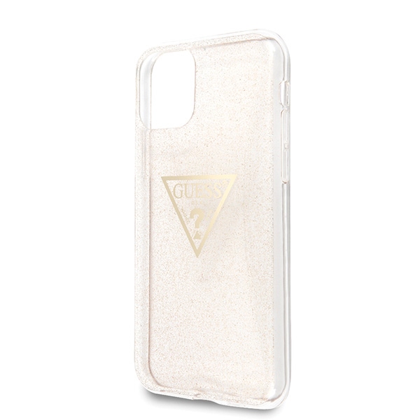Apple iPhone 11 Pro 5.8'' Guess Glitter Triangle Case Cover (GUHCN58SGTLGO), Gold | Чехол Кейс Бампер... (1)