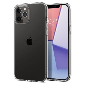 Apple iPhone 12 / 12 Pro 6.1" Spigen Liquid Crystal TPU Case Cover, Transparent | Чехол Кейс Бампер...
