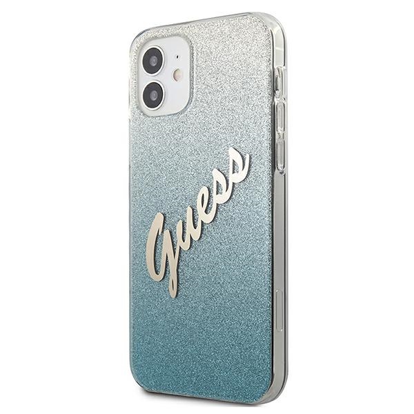 Apple iPhone 12 mini 5.4'' Guess Gradient Script Case Cover (GUHCP12SPCUGLSBL), Blue | Чехол Кейс Бампер... (0)