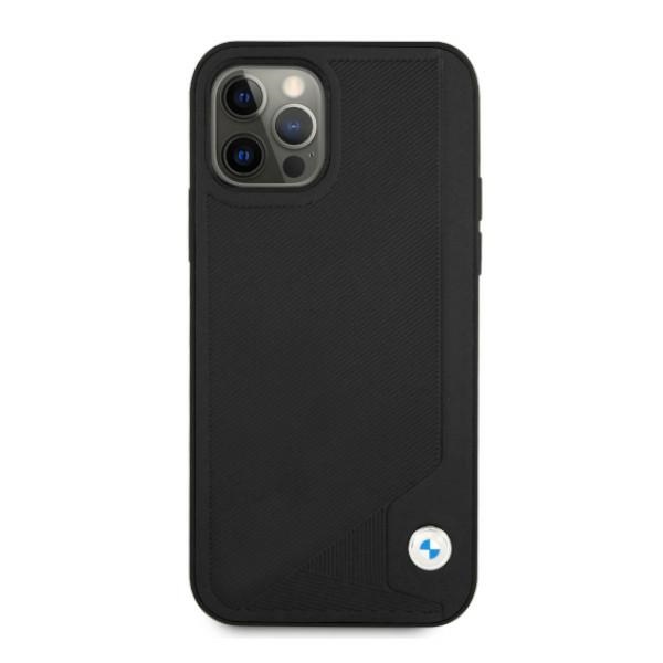 Apple iPhone 12 Pro Max 6,7" BMW Leather Deboss Case Cover (BMHCP12LRCDPK), Black | Чехол Кейс Бампер... (1)