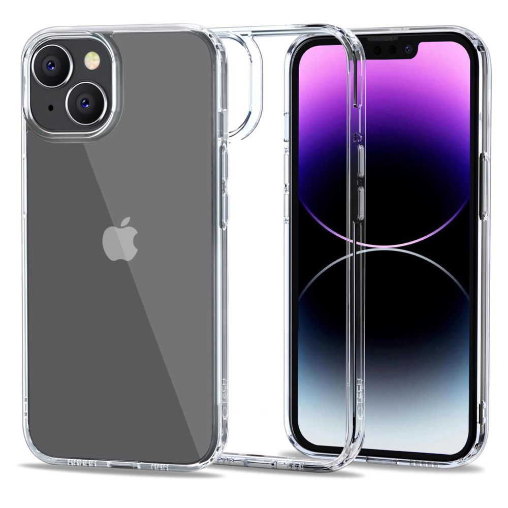Apple 14 6.1'' Tech-Protect FlexAir Hybrid Cover Case, Transparent | Чехол Кабура для Телефона...