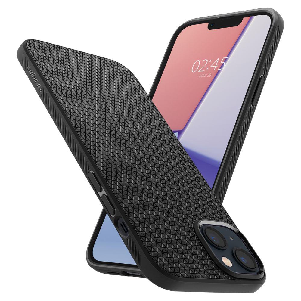 Apple iPhone 14 6.1'' Spigen Liquid Air TPU Case Cover, Black | Чехол Кейс Кабура Бампер для... (2)