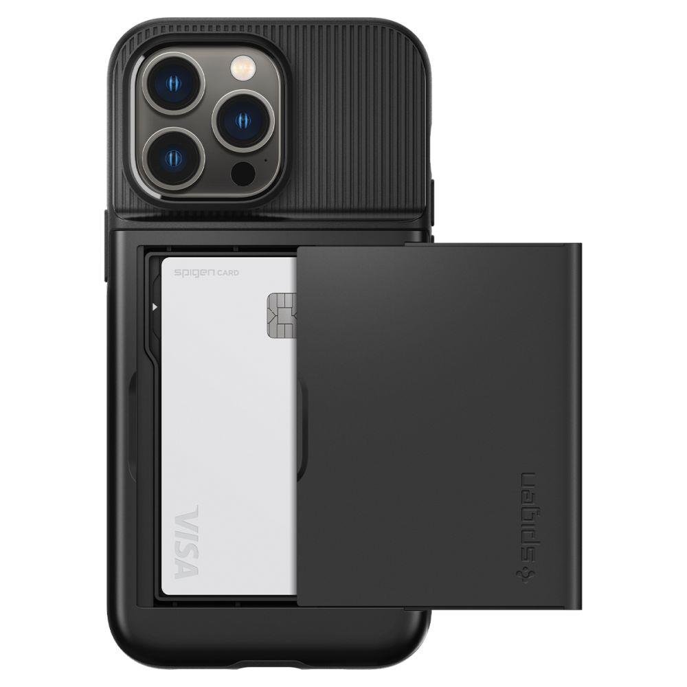 Apple iPhone 14 Pro 6.1'' Spigen Slim Armor Cs Case Cover, Black | Чехол Кабура Кейс для... (2)