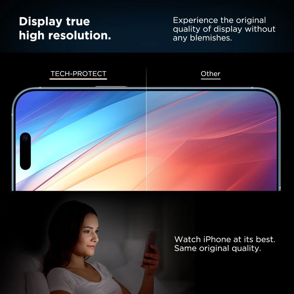 Защитное стекло Tech-Protect Quick Set+ 2 шт. для iPhone 15 Pro Max - черный (2)