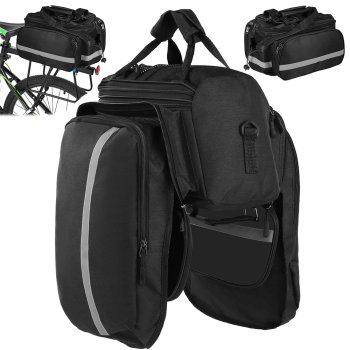 Расширяемая сумка на багажник велосипеда, сумка на/через плечо | Expandable Bike Rack Bag