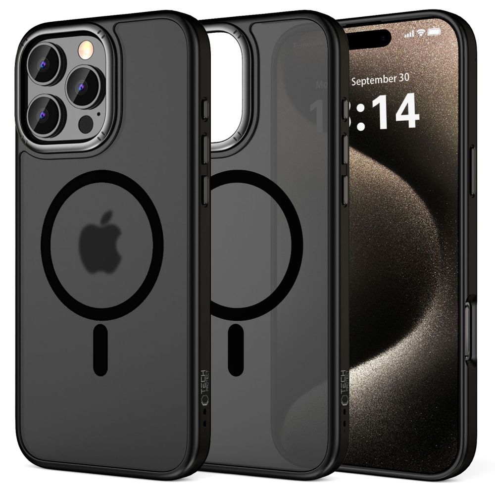 Apple iPhone 16 Pro 6.3'' Tech-Protect MagEdge MagSafe Case Cover, Semi-Transparent | Чехол Обложка...