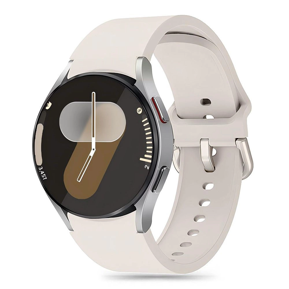 Силиконовый ремешок Tech-Protect для Samsung Galaxy Watch 4 / 5 / 5 Pro / 6 / 7 / FE - бежевый