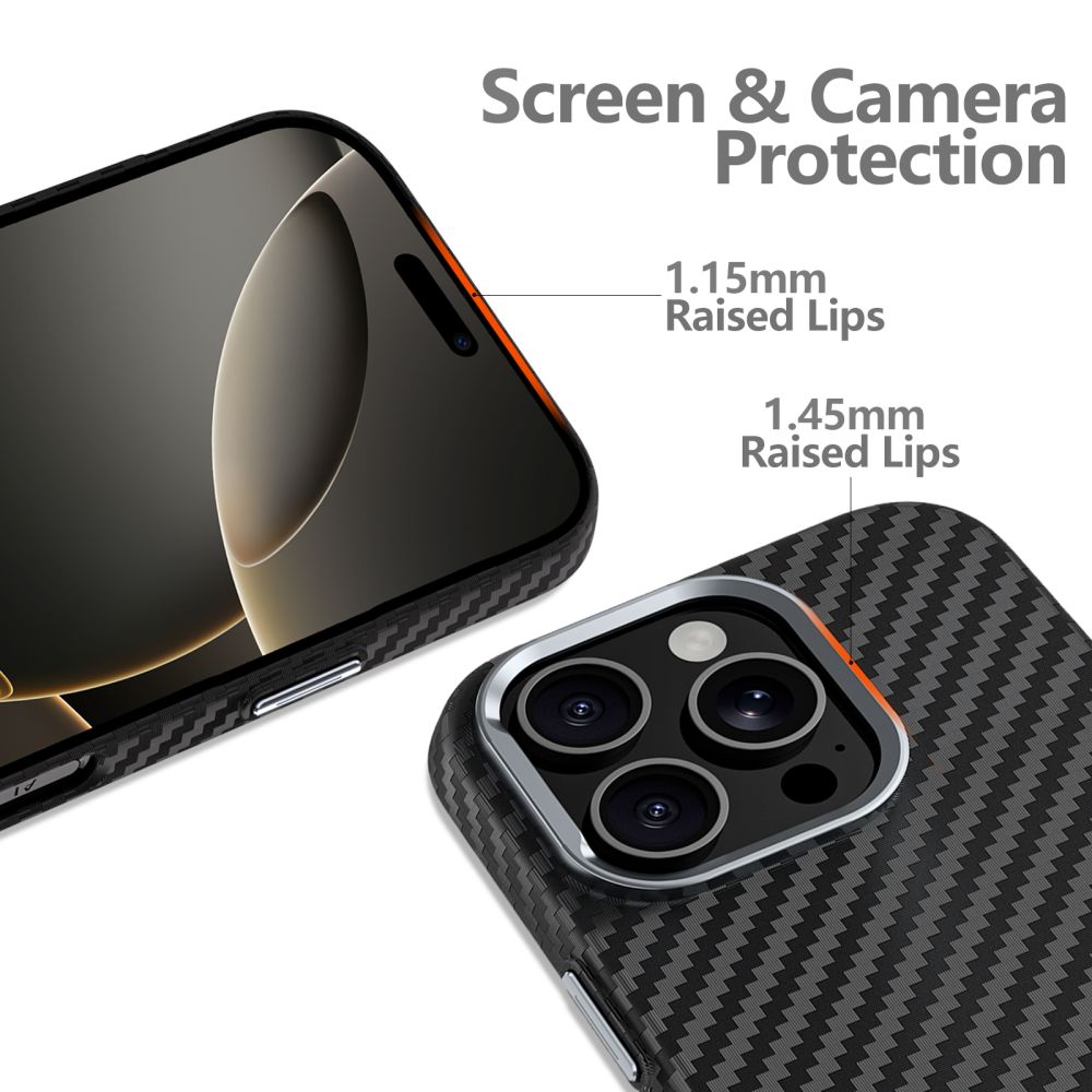 Чехол Tech-Protect Ion Carbon MagSafe для iPhone 16 Pro Max - Черный/Серый (0)