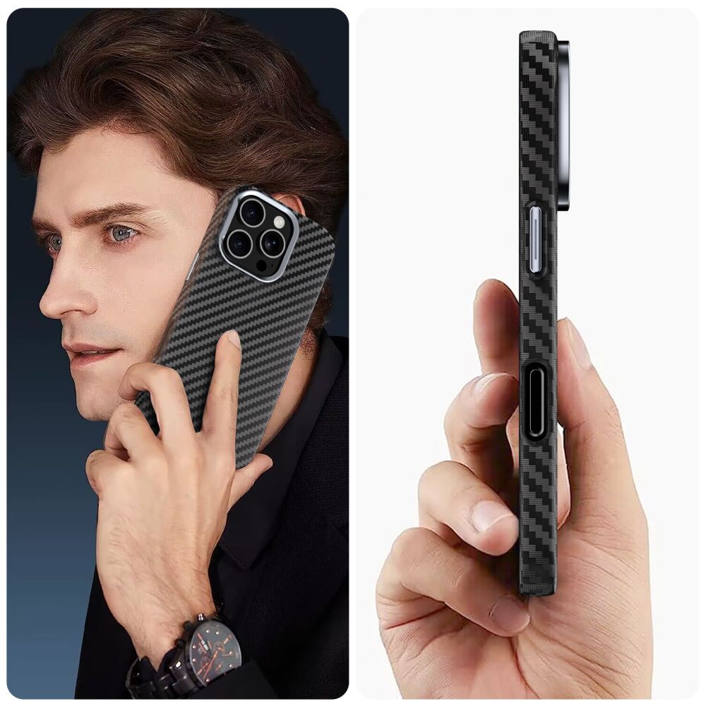 Чехол Tech-Protect Ion Carbon MagSafe для iPhone 16 Pro Max - Черный/Серый (2)