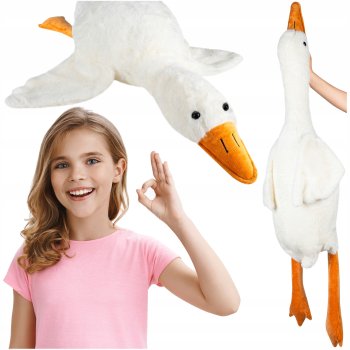 Плюшевая мягкая игрушка, подушка обнимашка Гусь, 130см | Plush Goose-shaped Hugging Pillow