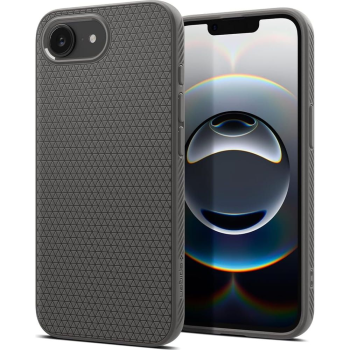 Apple iPhone 16e / 17e / SE (2025) 6.1'' Spigen Liquid Air Case Cover, Gray | Чехол Кабура Кейс...