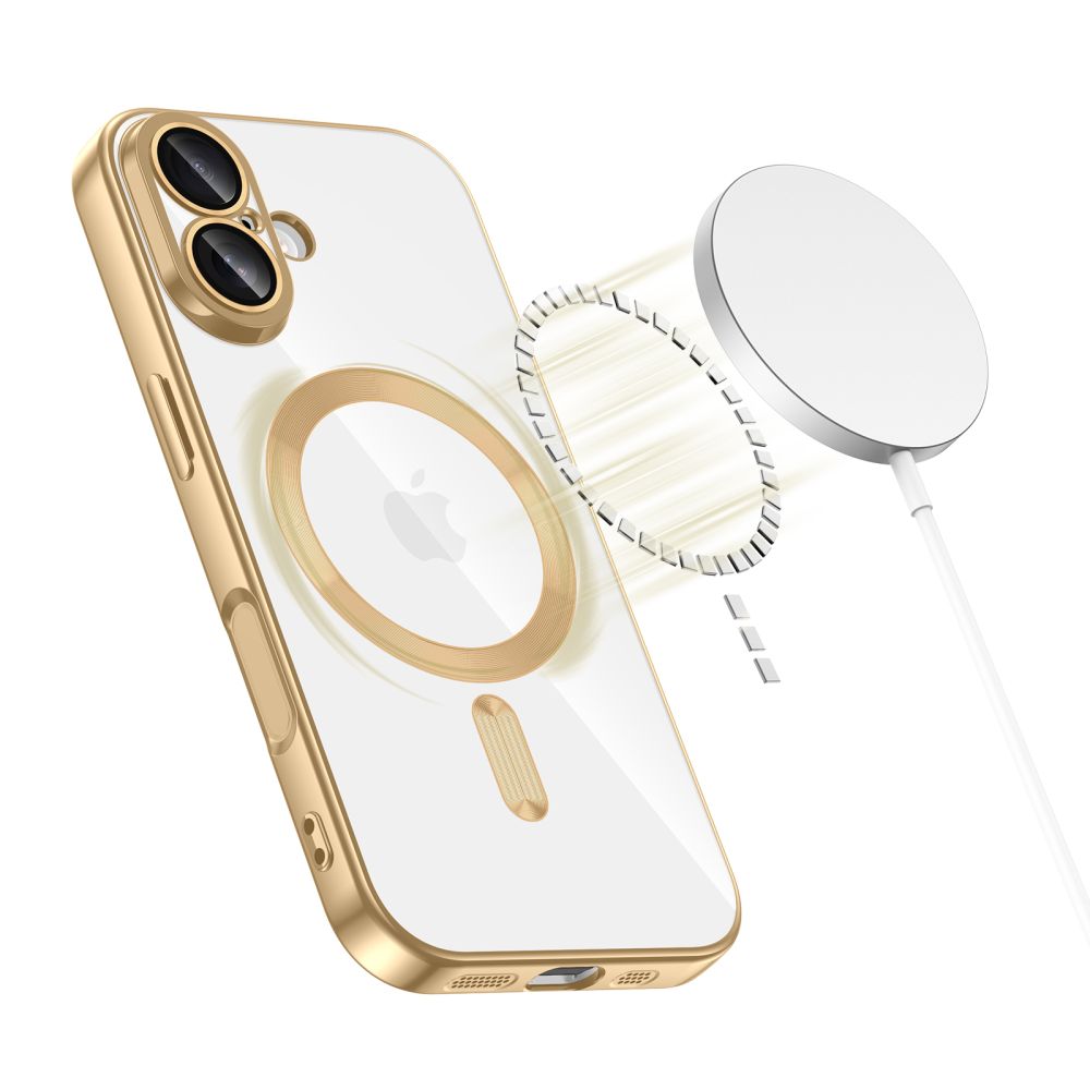 Чехол Tech-Protect MagFlex MagSafe для iPhone 17 - Прозрачное золото (0)