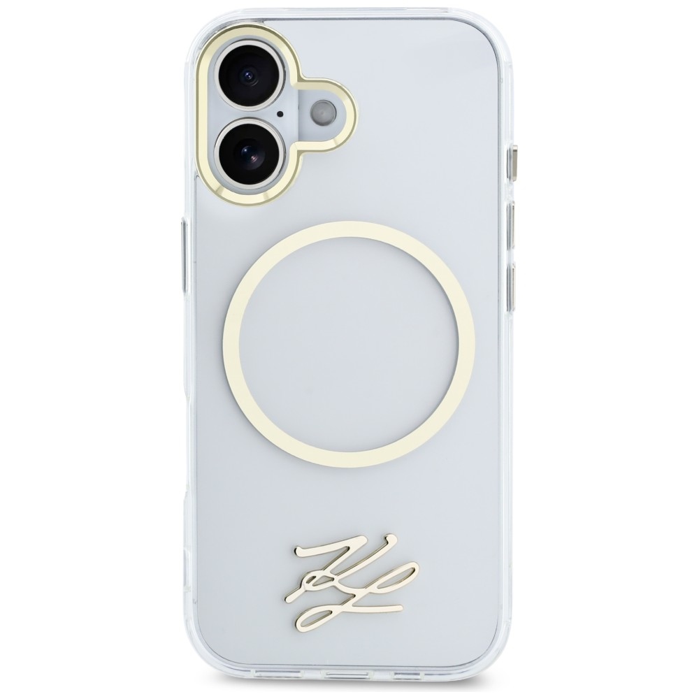 Чехол Karl Lagerfeld IML KL Script Logo MagSafe для iPhone 17 – прозрачный (1)