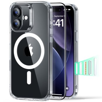 ESR Classic Hybrid MagSafe + Закалённое стекло для iPhone 17 – Прозрачный