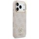Чехол Guess 4G Strass Logo & Big Strap Metal Buttons MagSafe для iPhone 17 Pro - Розовый