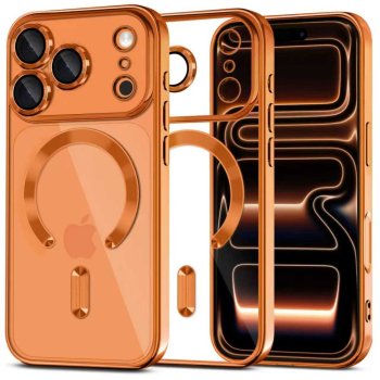 Чехол Tech-Protect MagFlex MagSafe для iPhone 17 Pro – прозрачный оранжевый