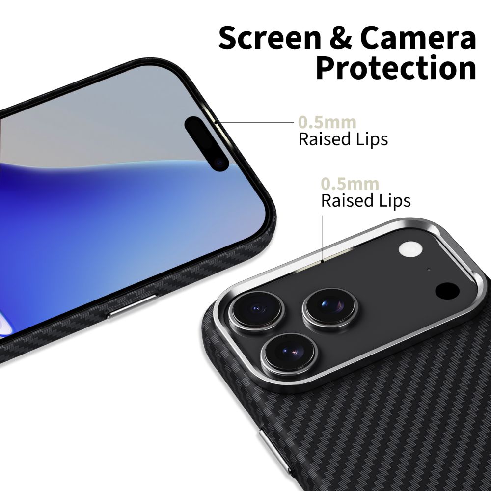 Чехол Tech-Protect Ion Carbon MagSafe для iPhone 17 Pro - черный и серебристый (0)