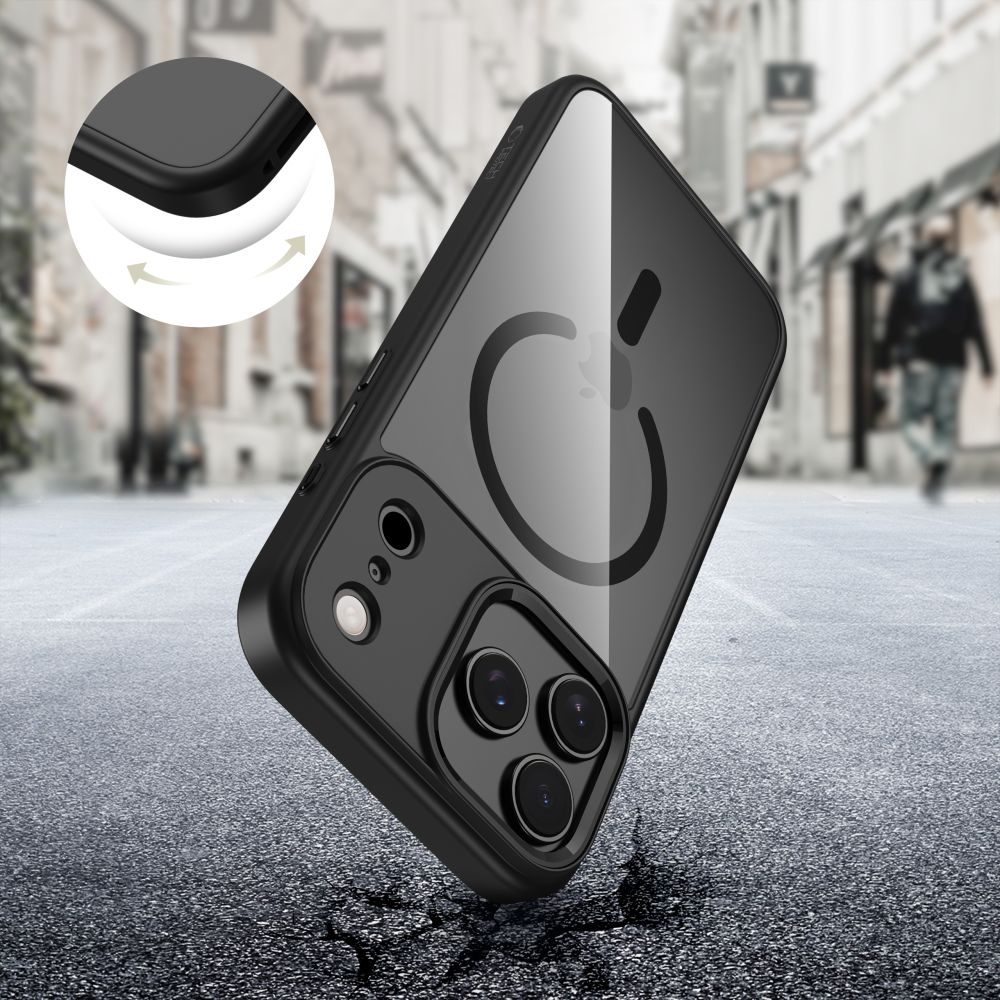 Tech-Protect MagMat MagSafe чехол для iPhone 17 Pro - прозрачный черный (2)