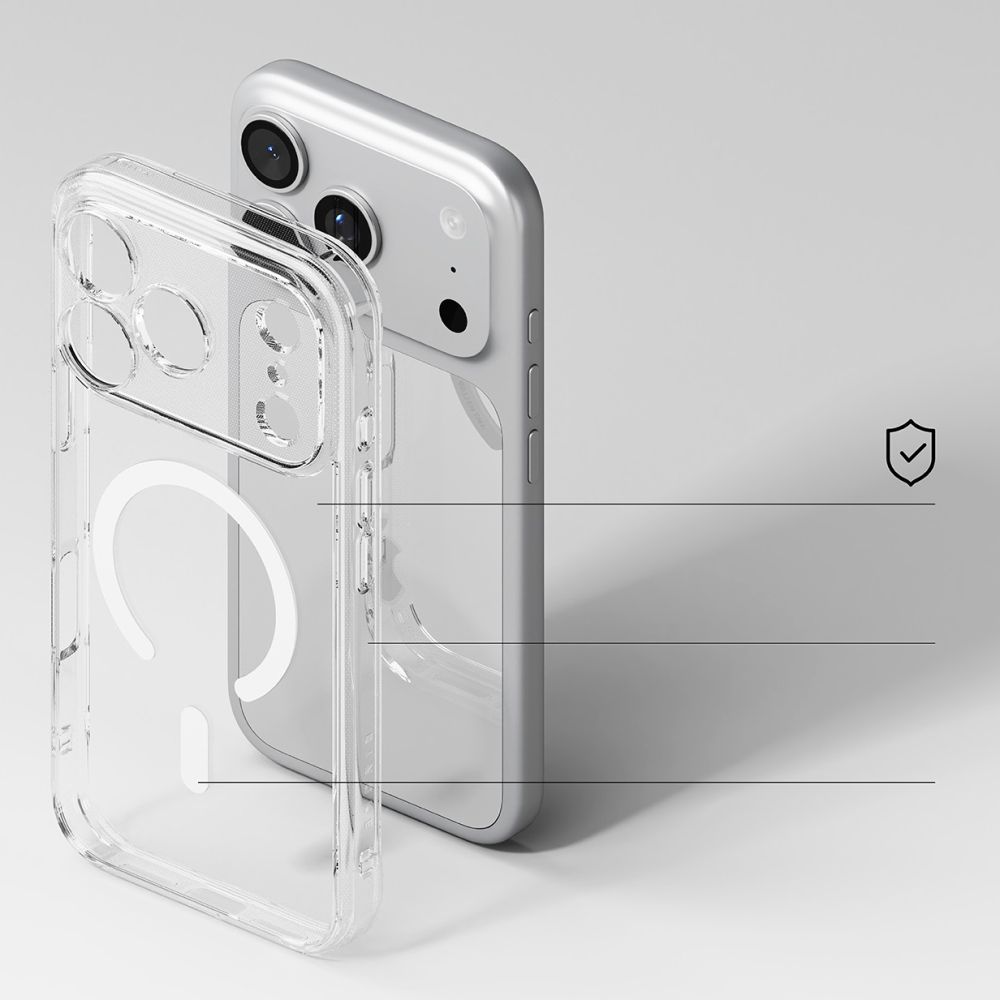 Прозрачный чехол Ringke Fusion Magnetic MagSafe для iPhone 17 Pro (2)