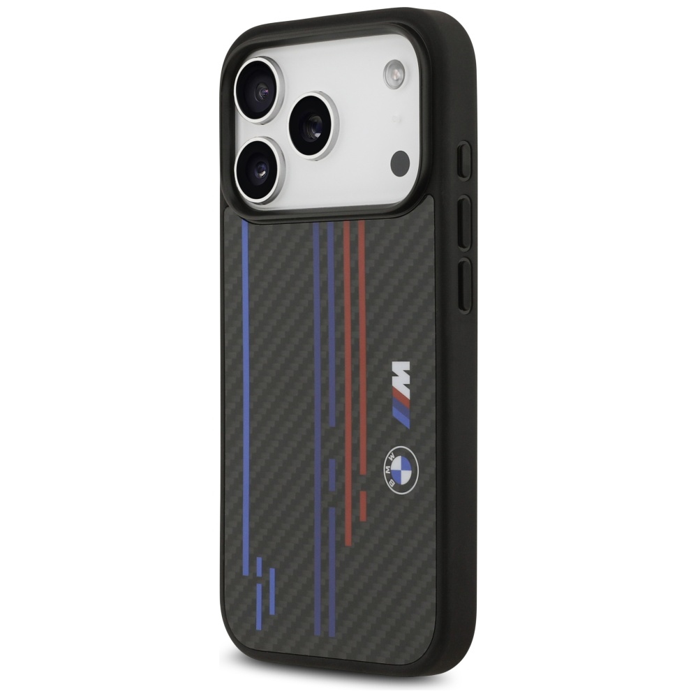 Чехол BMW M Kevlar Lines & Logo MagSafe для iPhone 17 Pro - Черный (0)