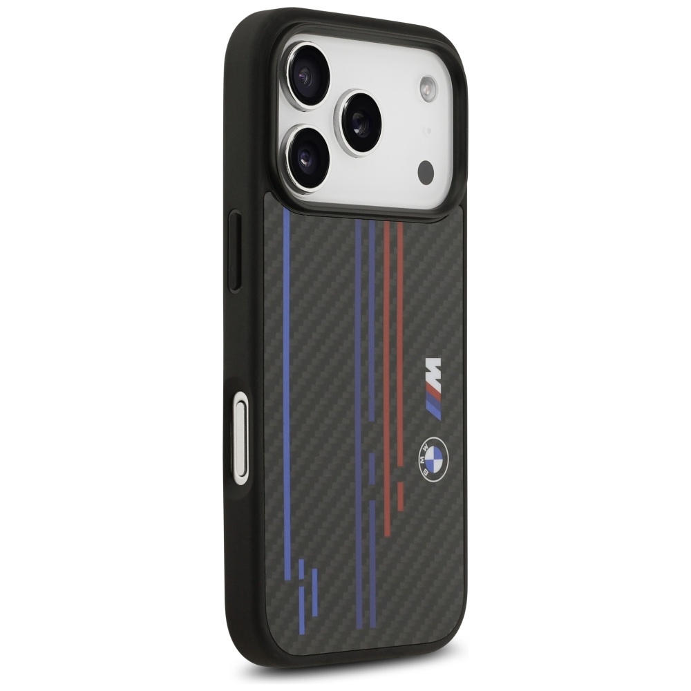 Чехол BMW M Kevlar Lines & Logo MagSafe для iPhone 17 Pro - Черный (1)