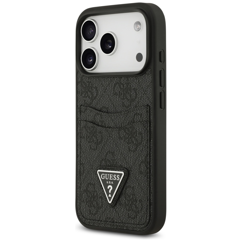 Чехол Guess 4G Double Card Triangle для iPhone 17 Pro — черный (0)