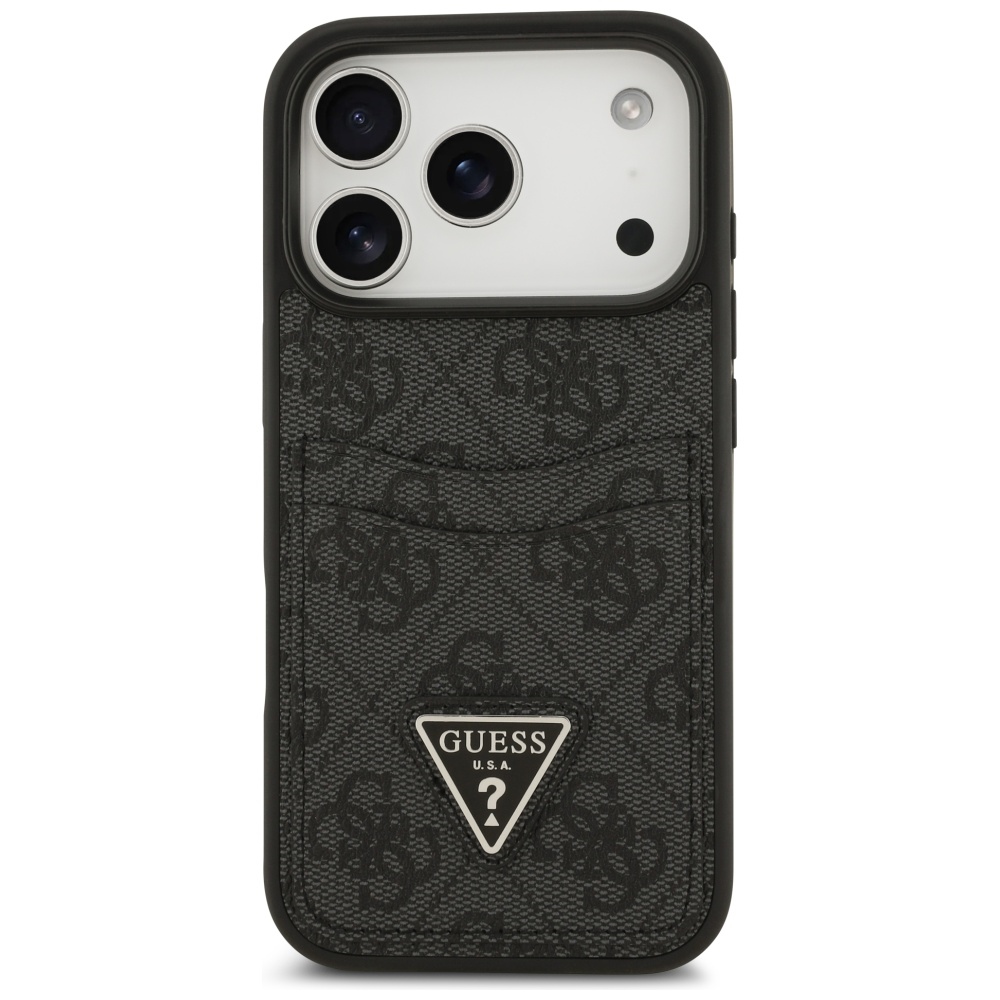 Чехол Guess 4G Double Card Triangle для iPhone 17 Pro — черный (1)