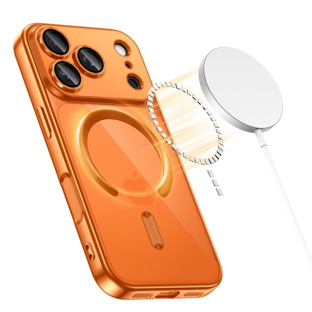 Чехол Tech-Protect MagFlex MagSafe для iPhone 17 Pro – прозрачный оранжевый (0)