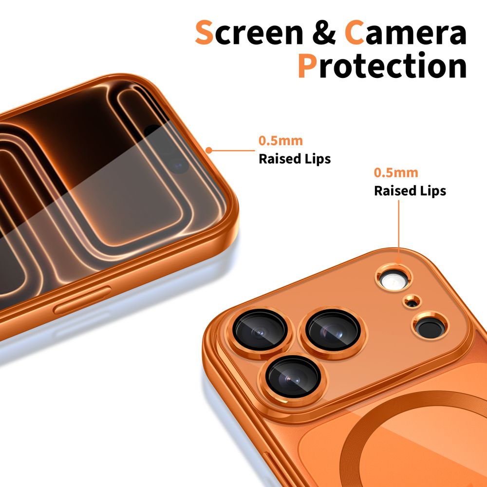 Чехол Tech-Protect MagFlex MagSafe для iPhone 17 Pro – прозрачный оранжевый (1)