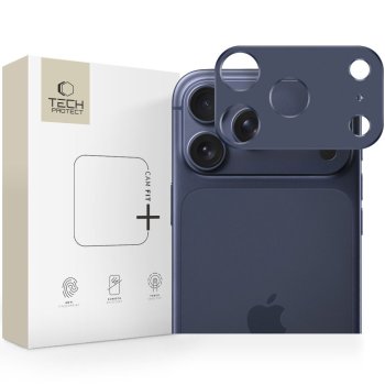 Защита камеры Tech-Protect Camalloy Fit+ для iPhone 17 Pro — тёмно‑синяя