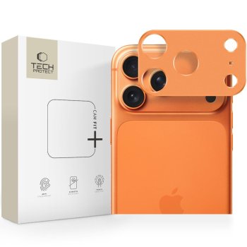Защита камеры Tech-Protect Camalloy Fit+ для iPhone 17 Pro — оранжевый