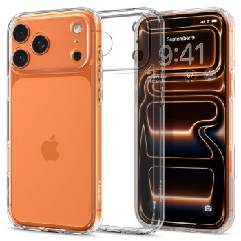 Apple iPhone 17 Pro Max 6.9'' Spigen Ultra Hybrid Case Cover, Crystal Clear | Чехол Кабура Кейс...