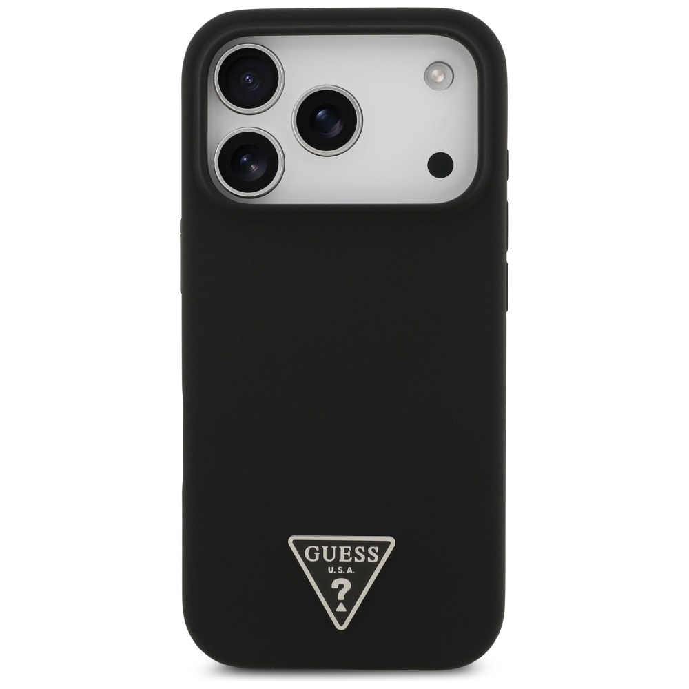 Guess силиконовый чехол Triangle Logo MagSafe для iPhone 17 Pro Max - черный (1)