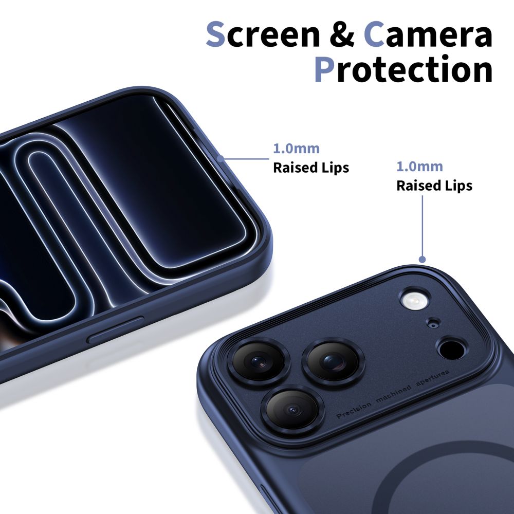 Чехол Tech-Protect Magpeak MagSafe CC для iPhone 17 Pro Max — матовый темно-синий (2)