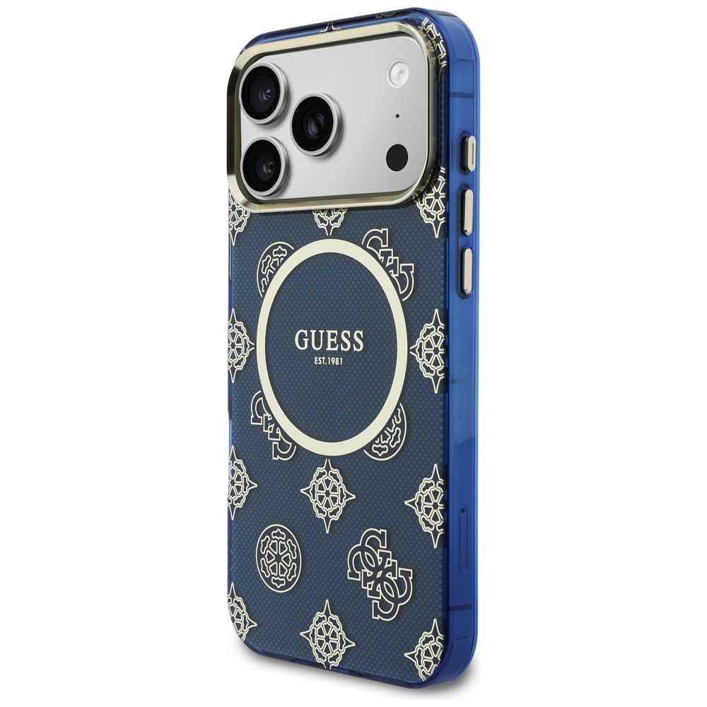 Чехол Guess IML Peony Dot MagSafe для iPhone 17 Pro Max – синий (0)