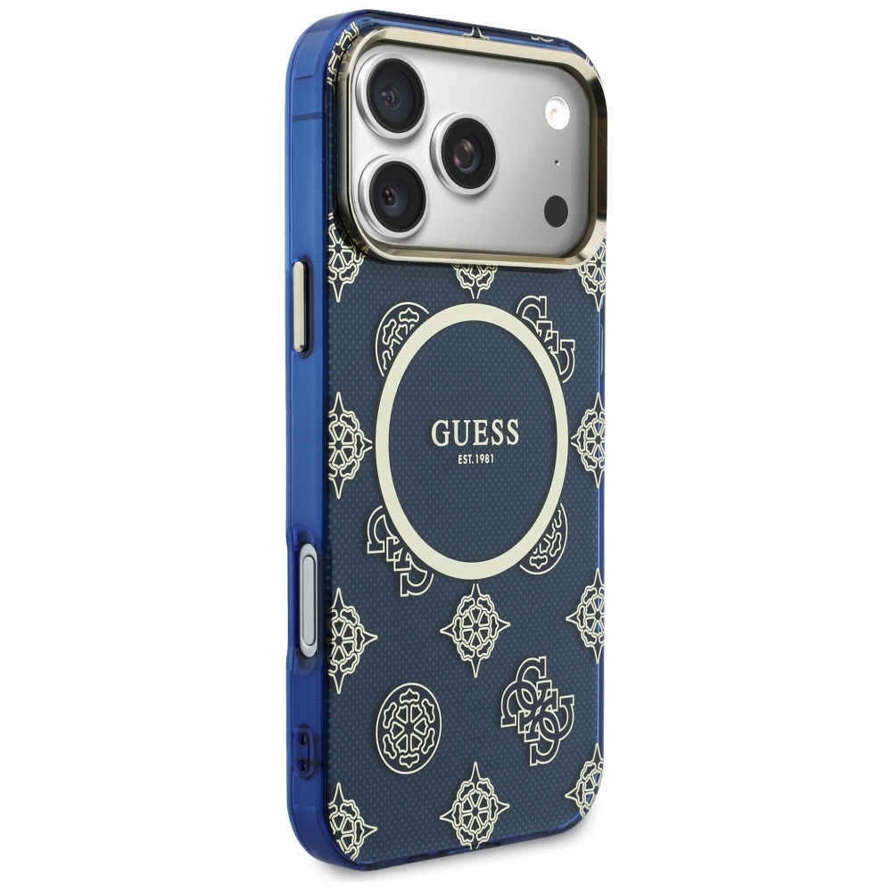 Чехол Guess IML Peony Dot MagSafe для iPhone 17 Pro Max – синий (2)
