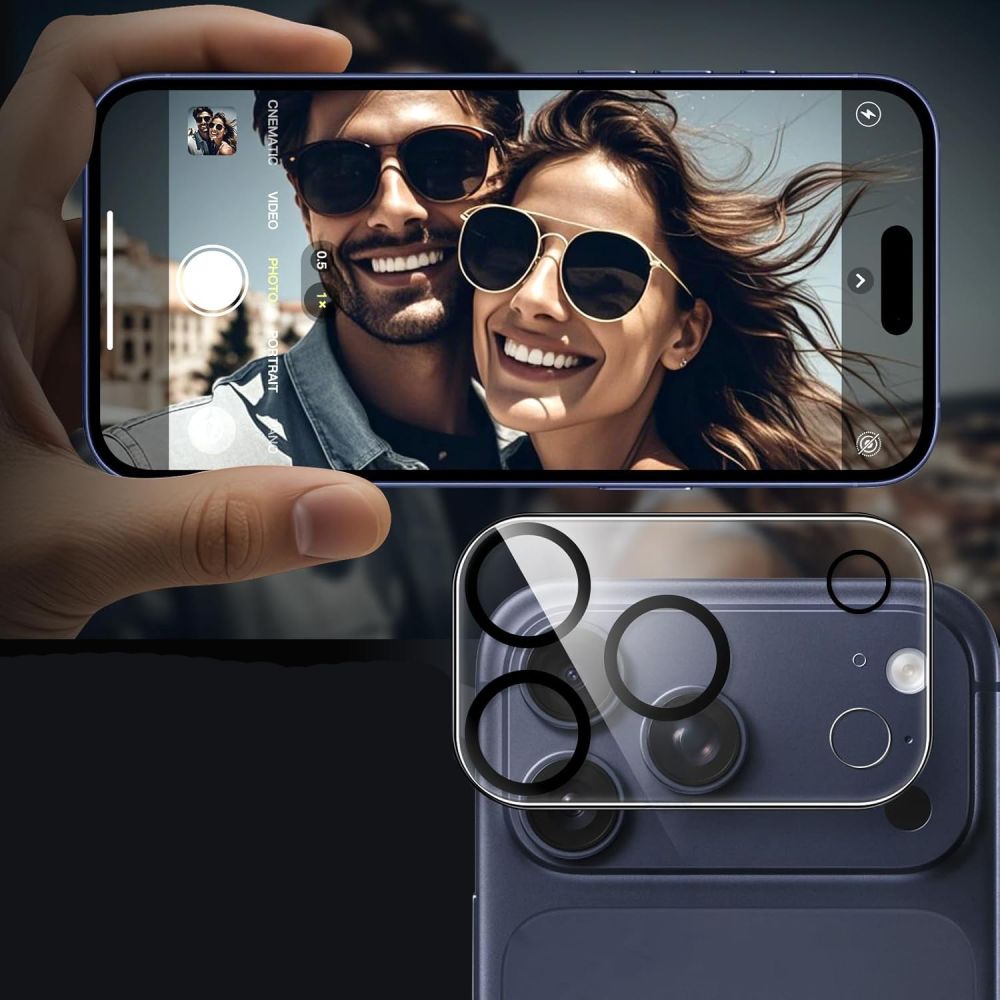 Защитное стекло Tech-Protect Cam Fit+ для камеры iPhone 17 Pro Max - Прозрачное (2)