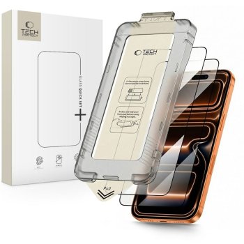 Закалённое стекло Tech-Protect Quick Set+ (набор 2 шт.) для iPhone 17 Pro Max — чёрный