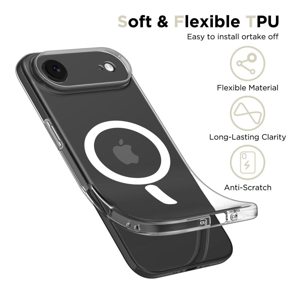 Tech-Protect FlexAir MagSafe чехол для iPhone 17 Air - Прозрачный (1)