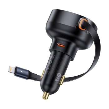 Baseus Enjoyment Pro USB-C (гнездо) / Lightning (штекер) 60W автомобильное зарядное...