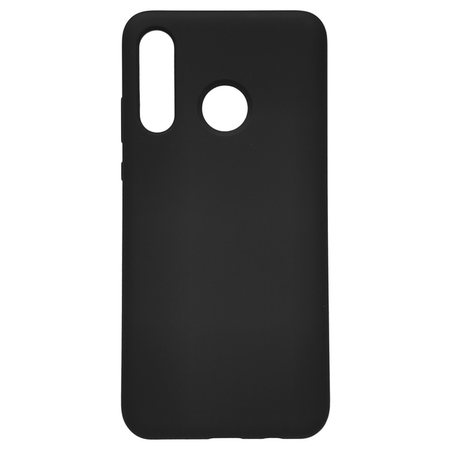 Huawei P30 lite (MAR-LX1M) Matt Silicone Color Case Cover, Black | Чехол Обложка Бампер Кабура для Телефона