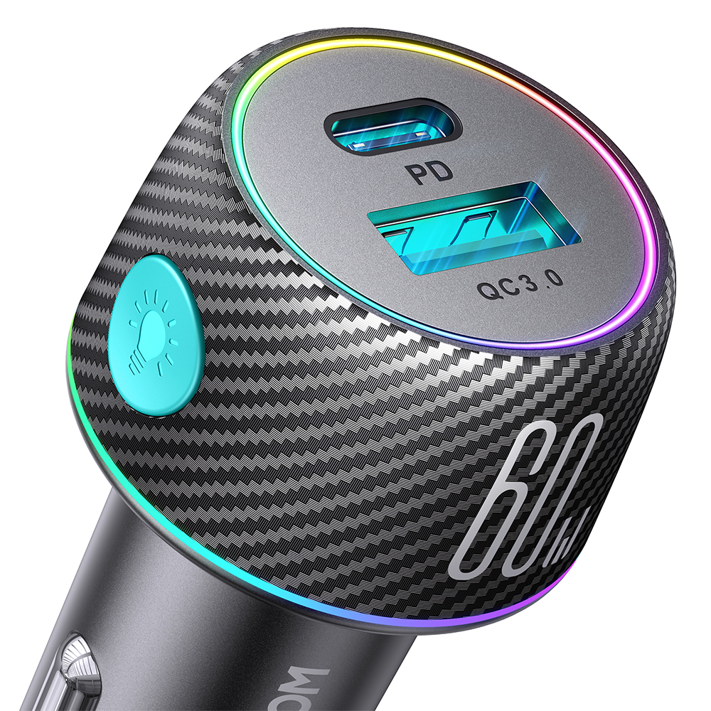 Автомобильное зарядное устройство 60W USB-C и USB-A Joyroom JR-CCN01 - черный (0)