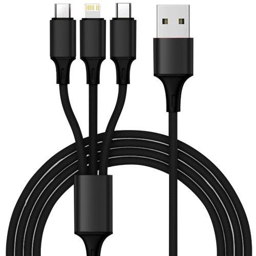Автомобильное Зарядное Устройство на 4 Разъема + USB 3in1 Провод, 3A,... (3)