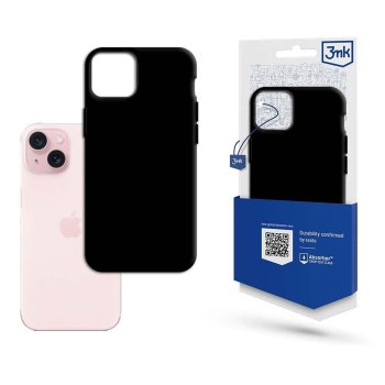 Apple iPhone 15 6.1'' 3MK Matt Case Cover, Black | Матовый Чехол Кейс Бампер Обложка для Телефона