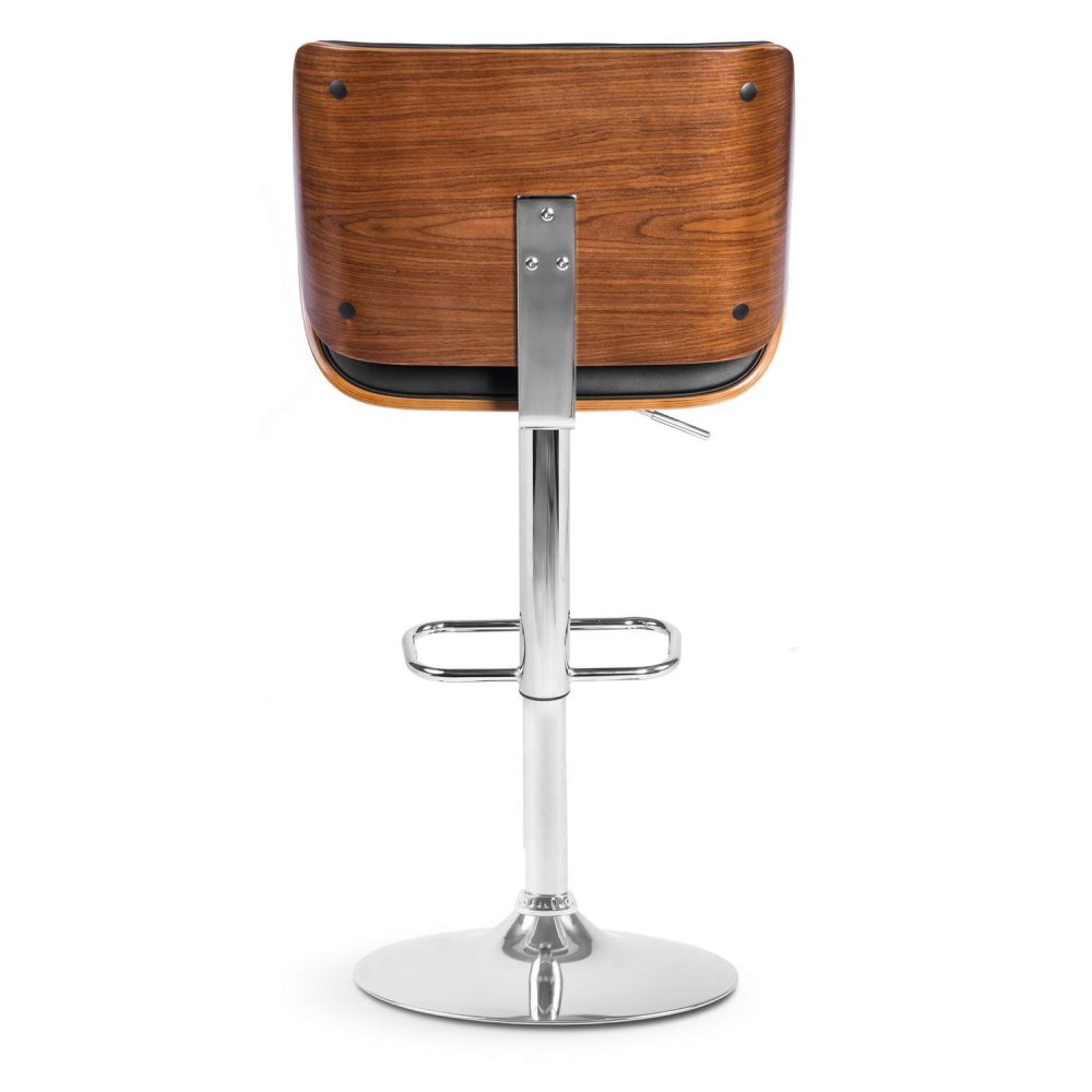 Барный стул Sofotel Torri поворотный с отделкой из дерева, черный (3)