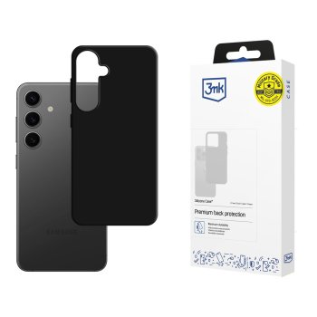 Samsung Galaxy S24 (SM-S921) 3MK Silicone Case Cover, Black | Силиконовый Чехол Кабура Кейс Бампер для Телефона