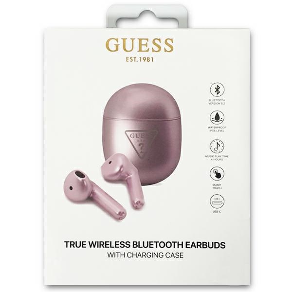 Guess GUTWST82TRU TWS Bluetooth Headphones + Purple/Purple Triangle Logo Docking Station (1)