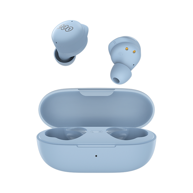 Наушники TWS QCY T17 (светло-голубой) (0)